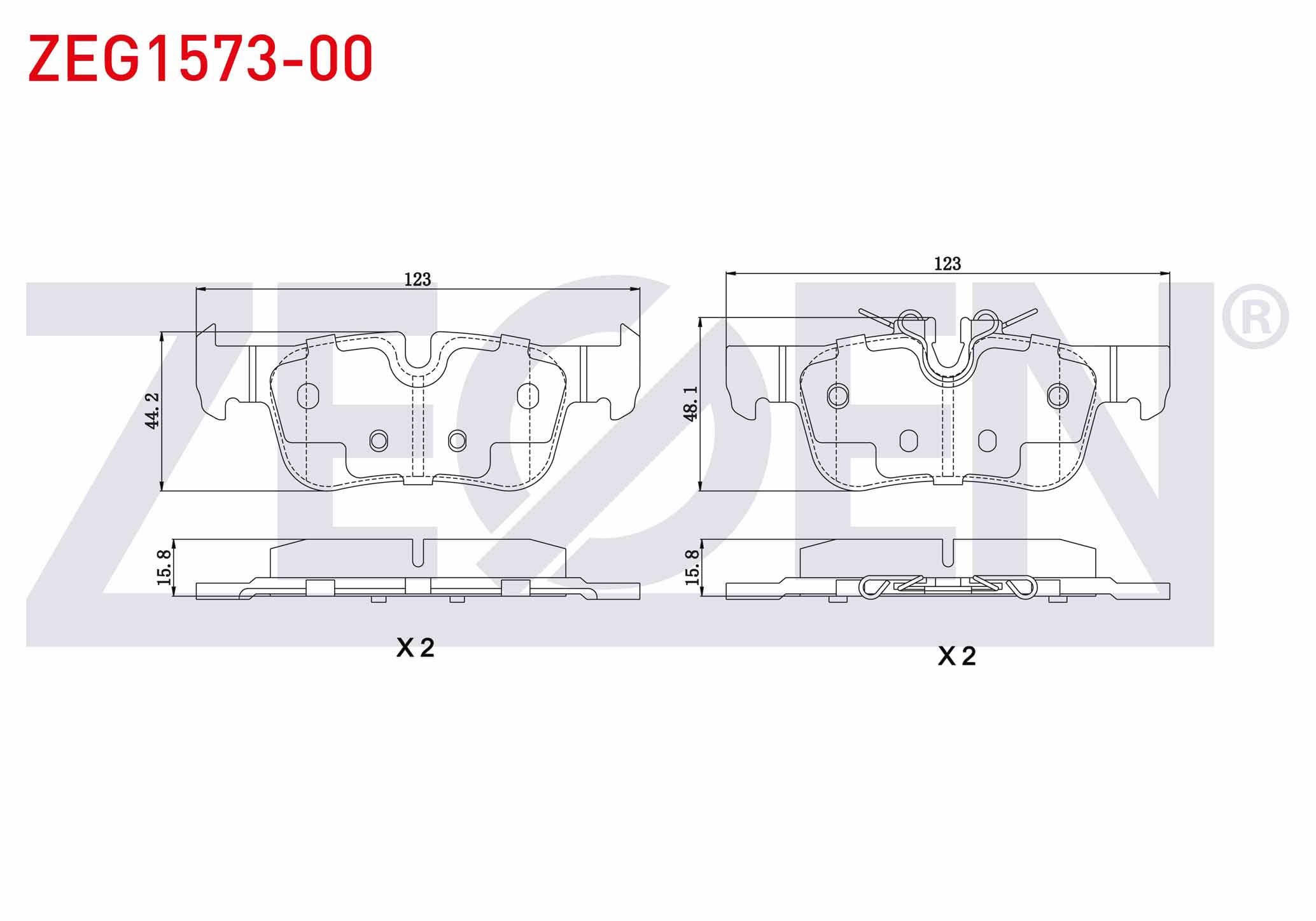 FREN BALATA ARKA BMW 2 SERISI (F45) 218 i 2014- / 220 i 2014- / 216 D 2014- / i3 (I01) HYBRID 2014- / X1 (F48) 2.0 D 2014- / X1 (F48) 2.0i 2014- / MINI COOPER CLUBMAN (F54) 1.5i 2014-