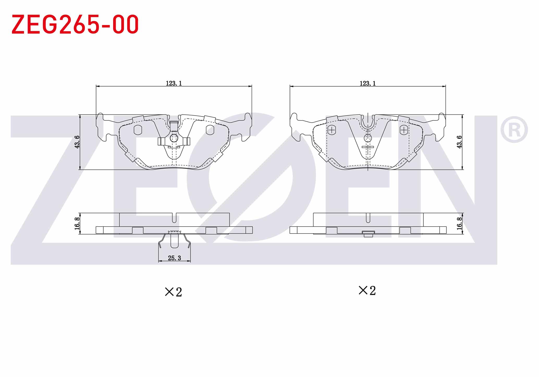 FREN BALATA ARKA BMW 5 SERISI (E34) 518 i 1987-1995/ (E34) 520 i 1987-1995/ (E34) 525 i 1987-1995/ (E34) 530 i V8 1987-1995/ 3 SERISI (E36) 320 i 1990-1998