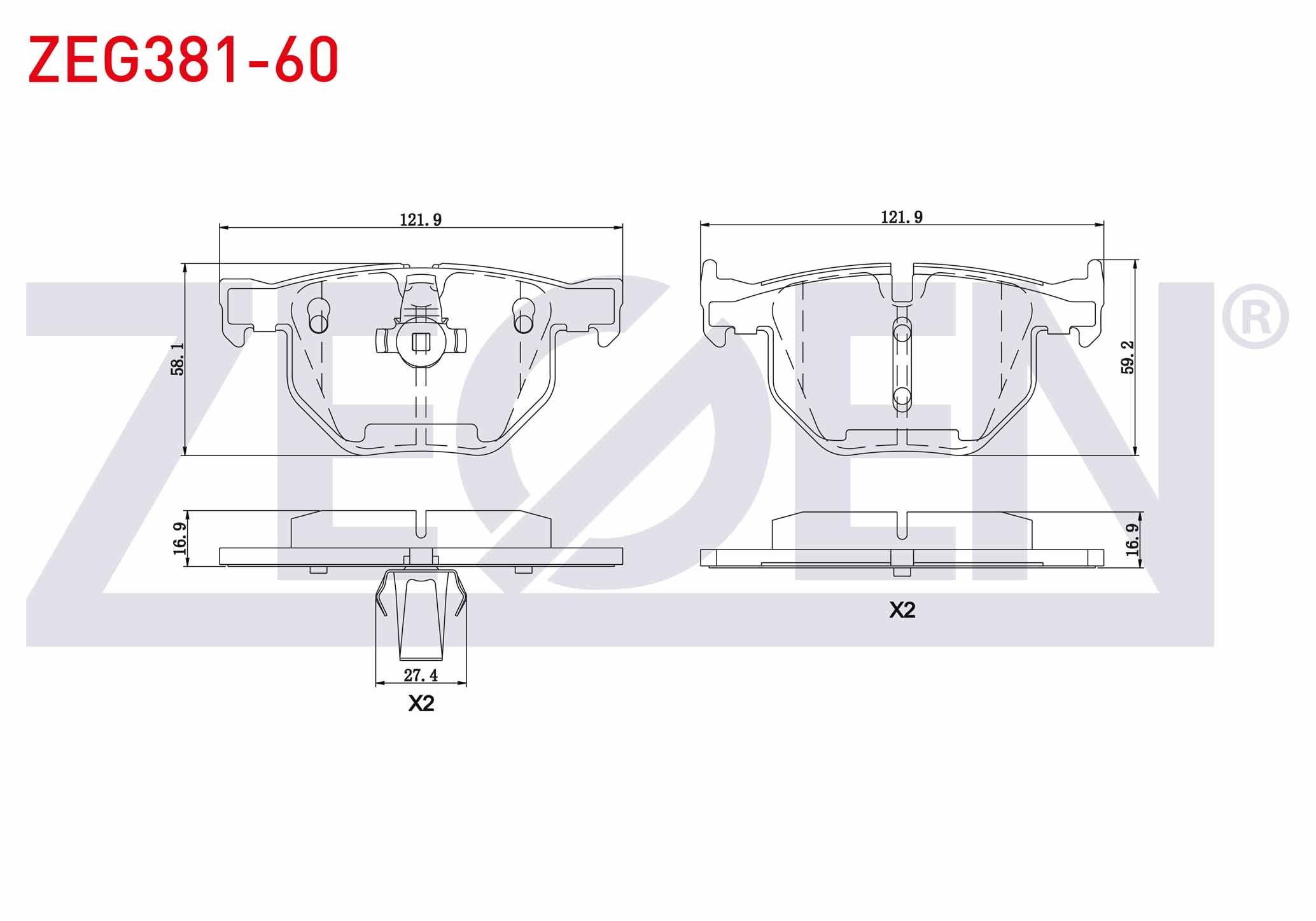 FREN BALATA ARKA BMW 5 SERISI (E60) 525 i 2003-2010/ (E60) 520 D 2003-2010/ (E60) 520 i 2003-2010/ (E60) 530 D 2003-2010 / (E60) 525 D 2003-2010 / (E60) 530 i 2003-2010