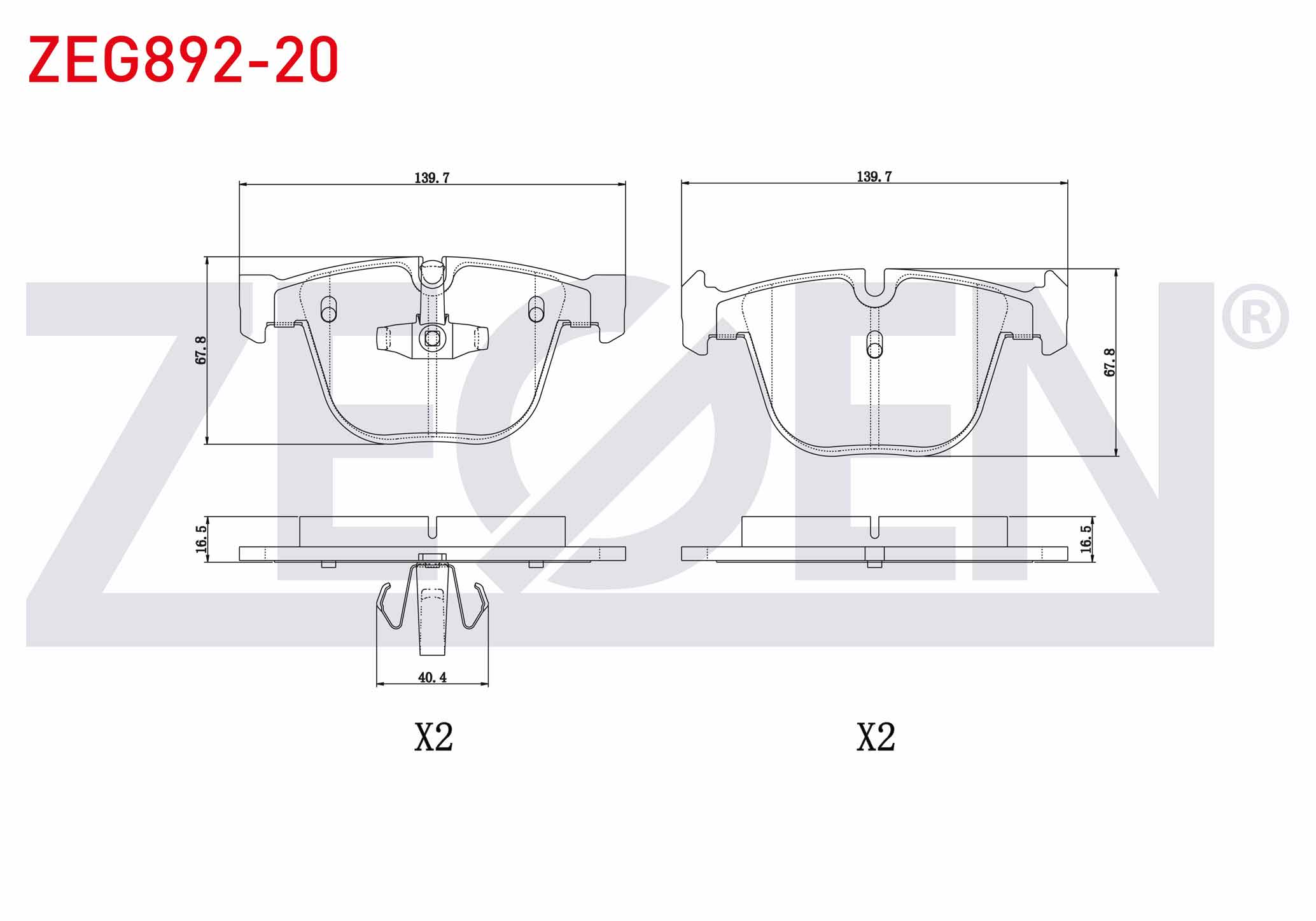 FREN BALATA ARKA BMW 5 SERISI GRAN TURISMO (F07) 520 D 2009- / (F07) 530 D 2009- / 7 SERISI (F01,F02,F03,F04) 730 D 2009- / (F01,F02,F03,F04) 740 D 2009-